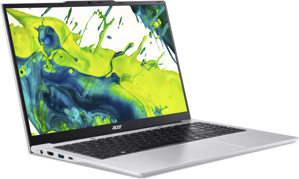 Ноутбук Acer Aspire Lite AL15-73P-54Y9 Core 5 210H 16Gb SSD512Gb Intel Graphics 15.6" IPS FHD (1920x1080) без ОС silver WiFi BT Cam 5100mAh (NX.X58CD.001)