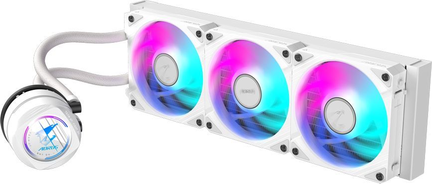 Система водяного охлаждения Gigabyte Aorus Waterforce II 360I ARGB Soc-AM5/AM4/1200/1700/1851 белый 4-pin 12.8-36.9dB Al Ret (GP-AORUS WATERFORCE II 360I)