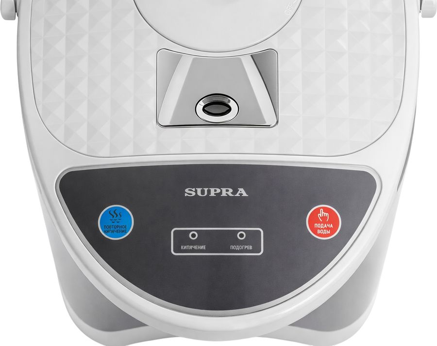 Термопот Supra TPS-4007 4л. 850Вт серебристый/белый