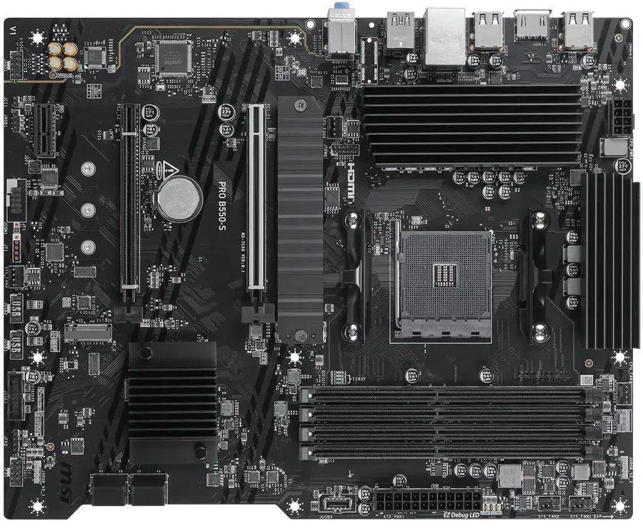 Материнская плата MSI PRO B550-S Soc-AM4 AMD B550 4xDDR4 ATX AC`97 8ch(7.1) GbLAN RAID+HDMI