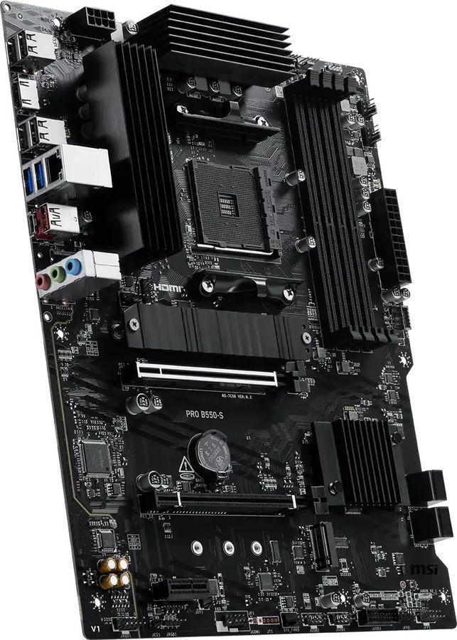 Материнская плата MSI PRO B550-S Soc-AM4 AMD B550 4xDDR4 ATX AC`97 8ch(7.1) GbLAN RAID+HDMI