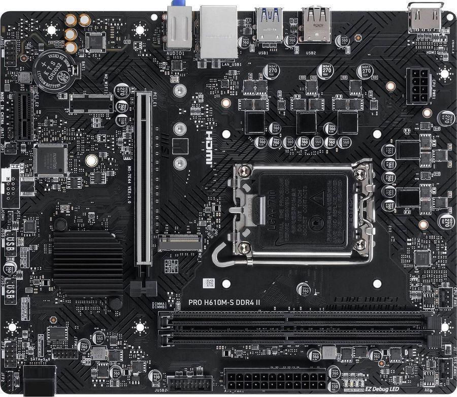 Материнская плата MSI PRO H610M-S DDR4 II Soc-1700 Intel H610 2xDDR4 mATX AC`97 8ch(7.1) GbLAN+HDMI