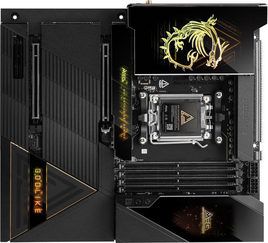 Материнская плата MSI MEG X870E GODLIKE MAX Socket AM5 AMD X870E 4xDDR5 eATX AC`97 8ch(7.1) 1 x 10Gigabit + 1 x 5Gigabit RAID