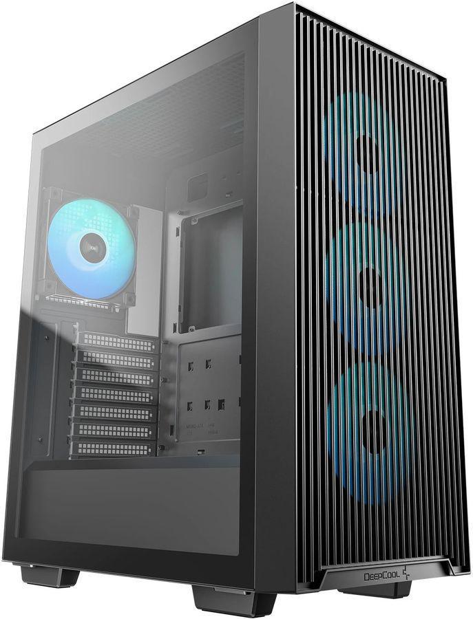Корпус Deepcool CC560 ARGB V3 черный без БП ATX 4x120mm 5x140mm 1xUSB3.0 audio bott PSU