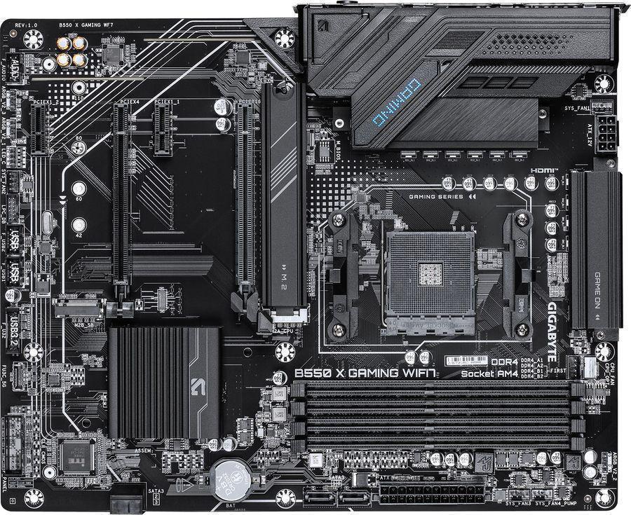 Материнская плата Gigabyte B550 X GAMING WF7 Soc-AM4 AMD B550 4xDDR4 ATX AC`97 8ch(7.1) 2.5Gg RAID+HDMI+DP