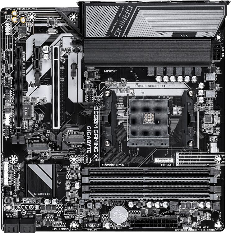 Материнская плата Gigabyte B550M GAMING X Soc-AM4 AMD B550 4xDDR4 mATX AC`97 8ch(7.1) GbLAN RAID+HDMI+DP