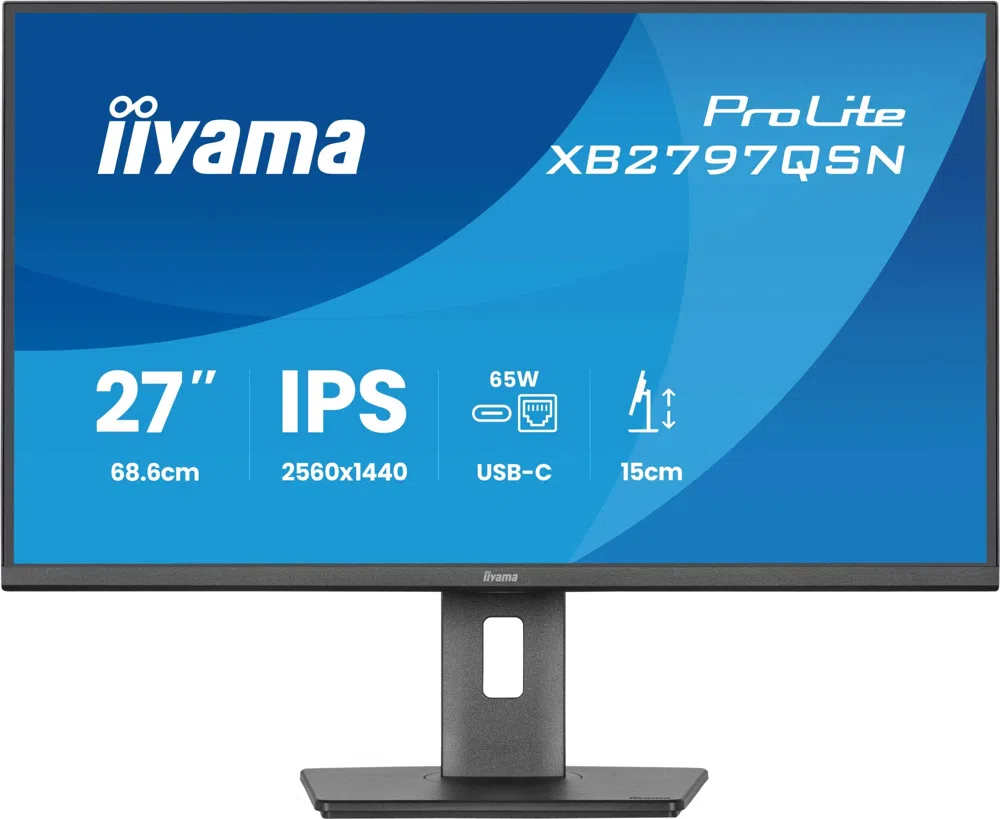 Монитор Iiyama 27" ProLite XB2797QSN-B1 черный IPS LED 16:9 HDMI M/M матовая HAS Piv 350cd 178гр/178гр 2560x1440 120Hz DP Quad 2K (1440p) USB 5.8кг