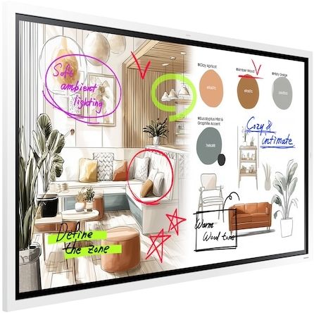 Панель Samsung 55" WM55FX белый VA LED 6.7ms 16:9 HDMI M/M матовая 450cd 178гр/178гр 3840x2160 4K USB 28.6кг