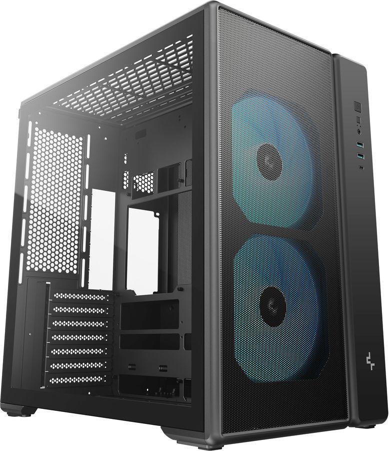 Корпус Deepcool CG590 Mesh 2F черный без БП ATX 11x120mm 2x140mm 2xUSB3.0 audio bott PSU