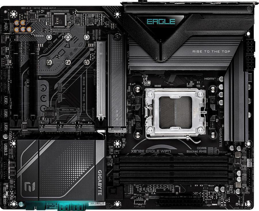 Материнская плата Gigabyte X870E EAGLE WIFI7 Socket AM5 AMD X870E 4xDDR5 ATX AC`97 8ch(7.1) 5Gigabit RAID+HDMI
