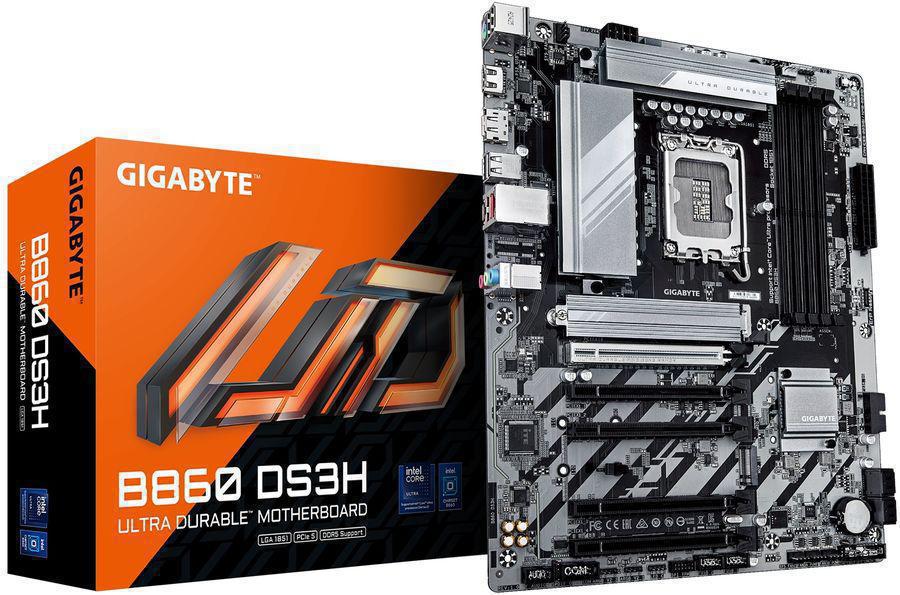 Материнская плата Gigabyte B860 DS3H Soc-1851 Intel B860 4xDDR5 ATX AC`97 8ch(7.1) 2.5Gg RAID+HDMI+DP