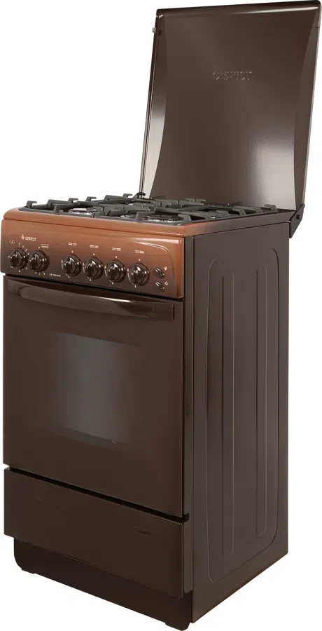 Плита Газовая Gefest CG 50М06 К19 коричневый (металлическая крышка) реш.чугун