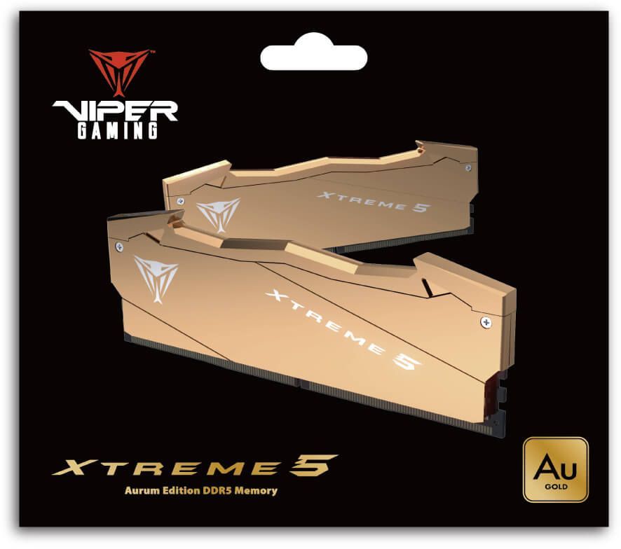 Память DDR5 2x32GB 6000MHz Patriot VXA564G6030K Viper Xtreme 5 Aurum RTL Gaming PC5-48000 CL30 DIMM UDIMM 288-pin 1.35В dual rank с радиатором Ret