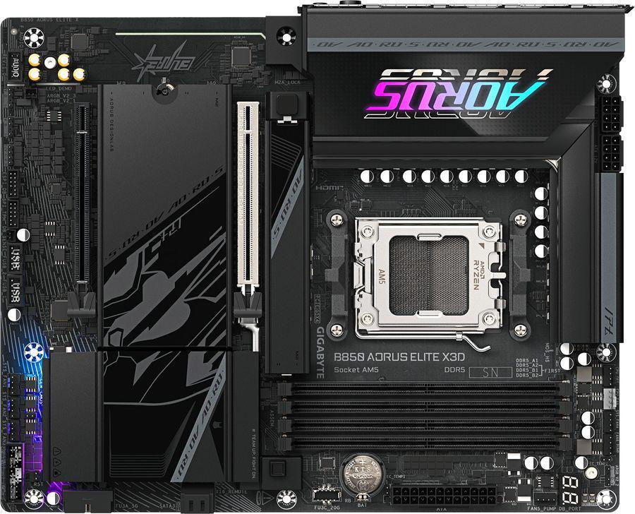 Материнская плата Gigabyte B850 AORUS ELITE X3D Socket AM5 AMD B850 ATX AC`97 8ch(7.1) 5Gigabit RAID+HDMI