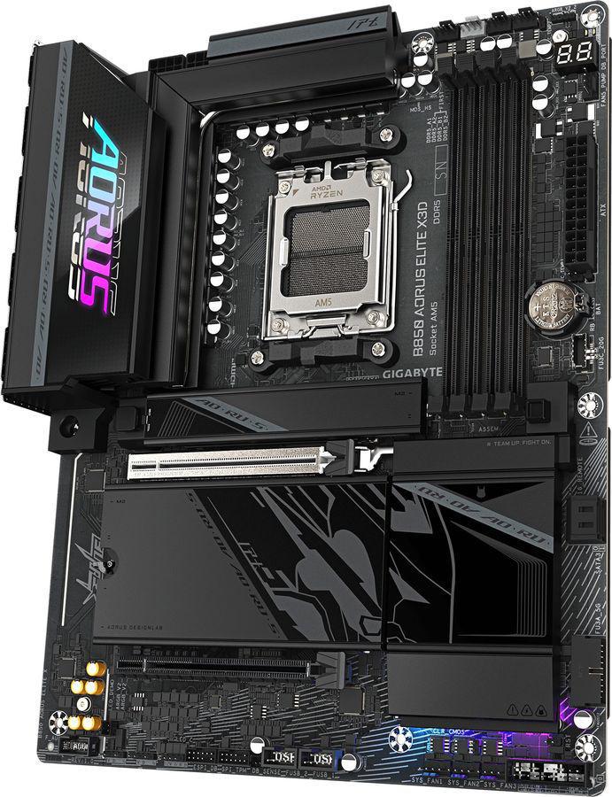 Материнская плата Gigabyte B850 AORUS ELITE X3D Socket AM5 AMD B850 ATX AC`97 8ch(7.1) 5Gigabit RAID+HDMI