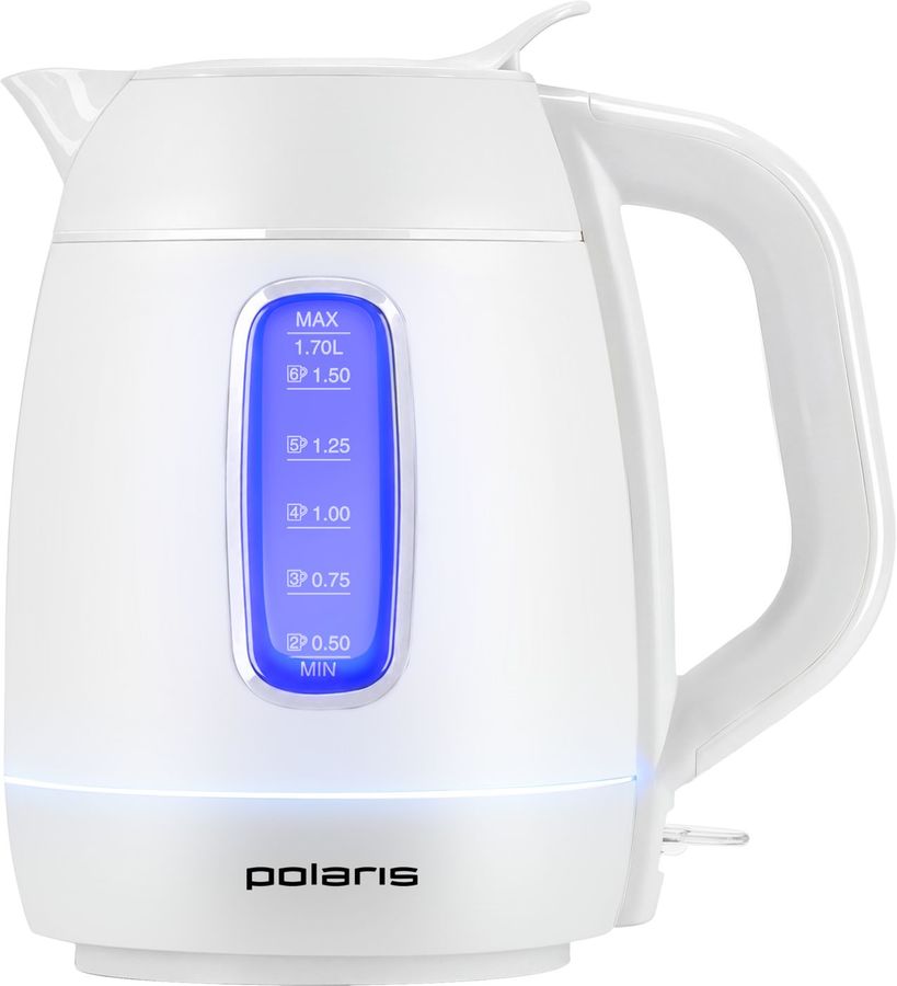 Чайник электрический Polaris PWK 0724DDW 1.7л. 2400Вт белый корпус: пластик