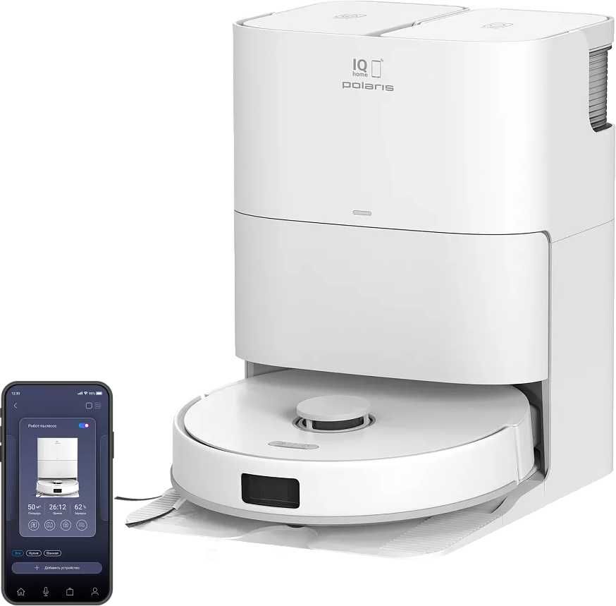 Пылесос-робот Polaris IQ Home PVCRAC 9540 50Вт белый (в компл.:2мешка)