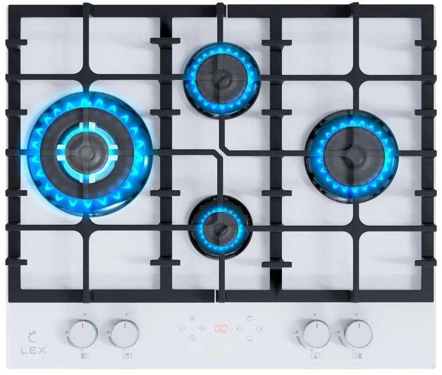 Газовая варочная поверхность Lex GVG 646T WH белый