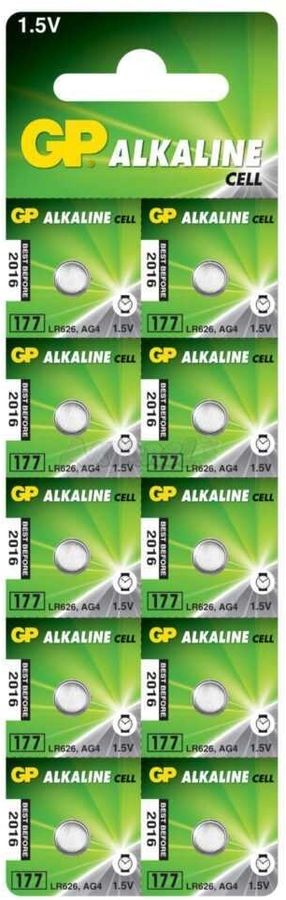 Батарея GP Alkaline 164FRA-2C10 250/5000 LR621 (10шт) блистер