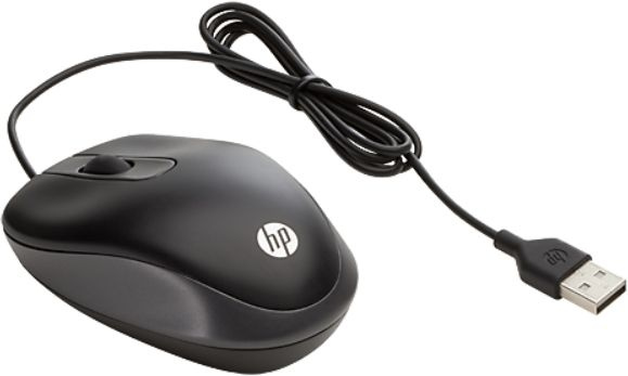 Мышь HP G1K28AA черный оптическая (1000dpi) USB для ноутбука (2but)