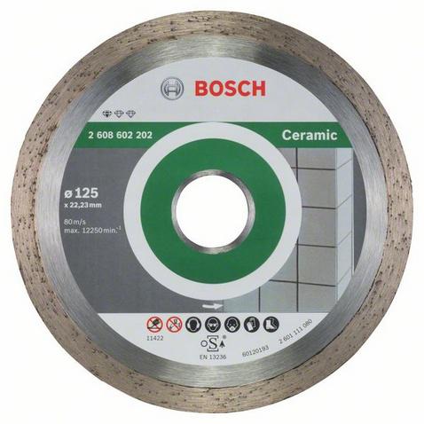 Диск алмазный по керам. Bosch Standard for Ceramic (2608602202) d=125мм d(посад.)=22.23мм (угловые шлифмашины)