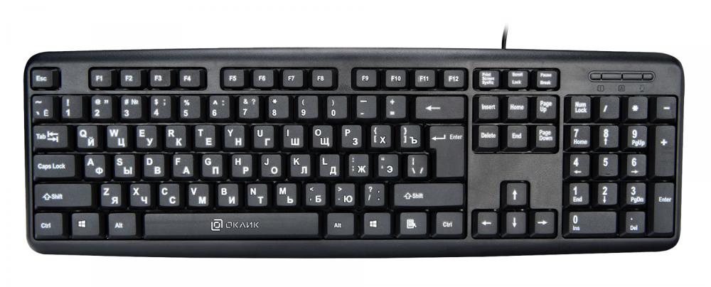 Клавиатура Оклик 180M черный PS/2