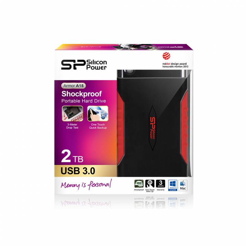Жесткий диск Silicon Power USB 3.0 1Tb SP010TBPHDA15S3L Armor 2.5" черный
