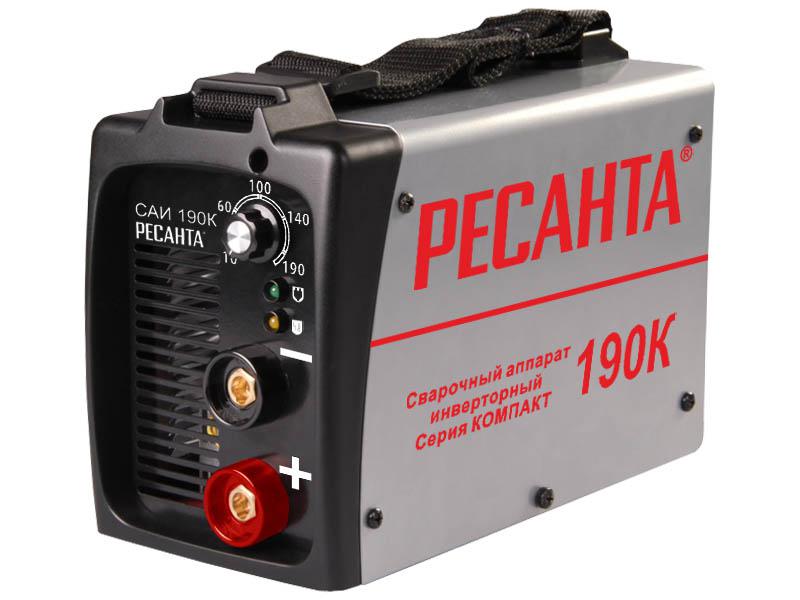 Сварочный аппарат Ресанта САИ-190К инвертор ММА DC 6.5кВт