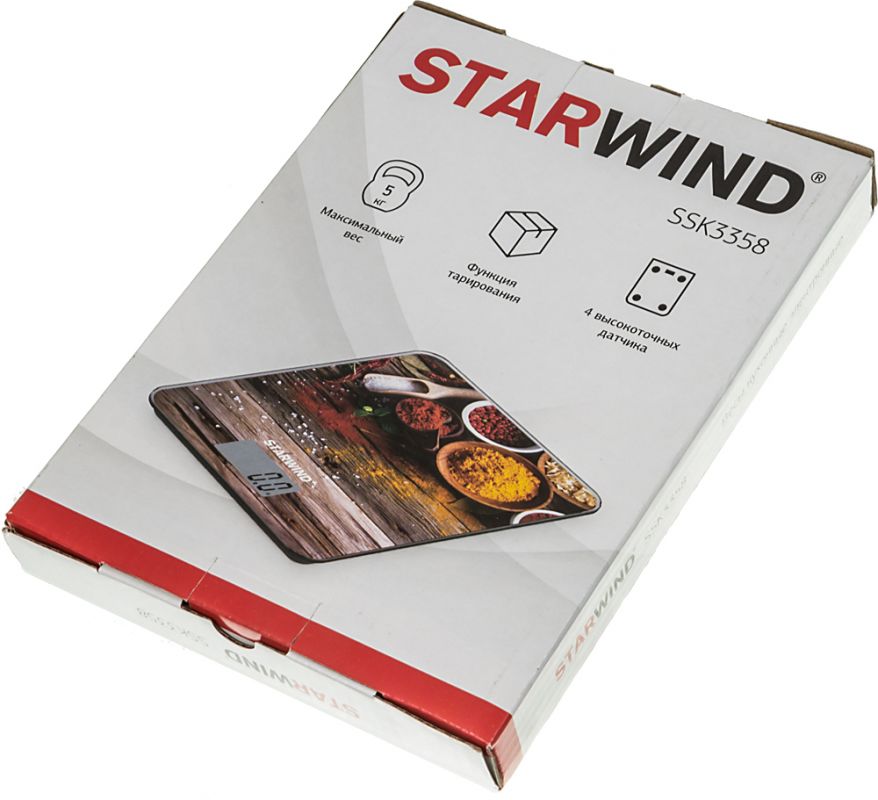 Весы кухонные электронные Starwind SSK3358 макс.вес:5кг