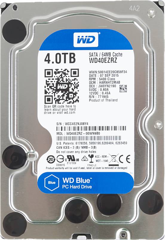 Жесткий диск WD Original SATA-III 4Tb WD40EZRZ Desktop Blue (5400rpm) 64Mb 3.5"