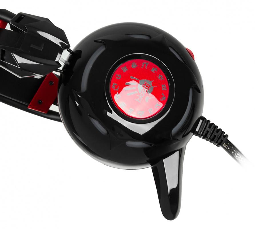 Наушники с микрофоном A4Tech Bloody G300 черный/красный 2.2м мониторные оголовье (G300 BLACK+RED)