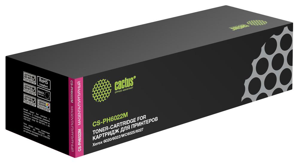 Картридж лазерный Cactus CS-PH6022M 106R02761 пурпурный (1000стр.) для Xerox Phaser 6020/6022/WC6025/6027