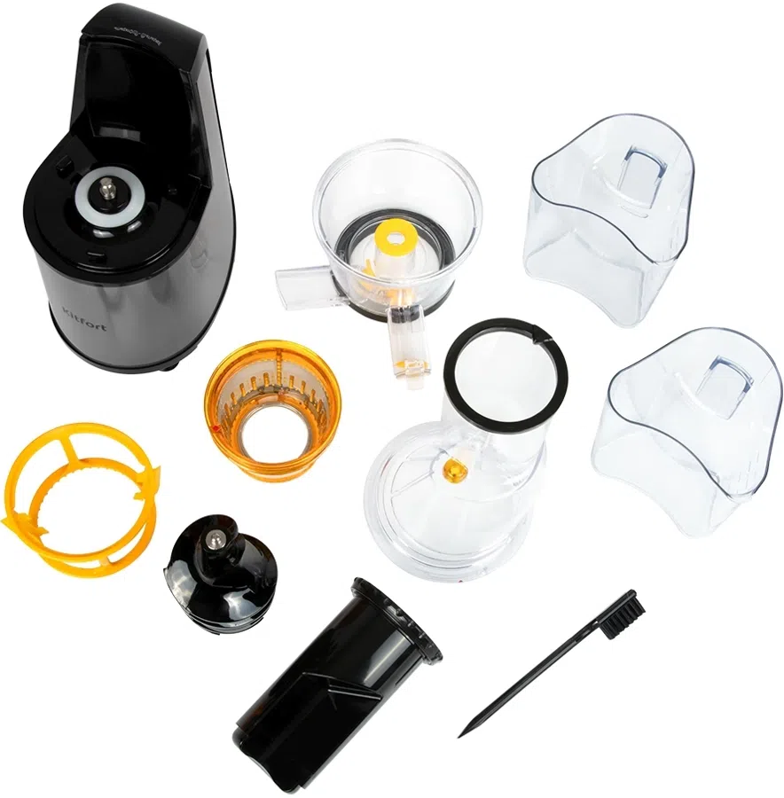 Соковыжималка шнековая Kitfort КТ-1102-3 150Вт рез.сок.:800мл. серебристый