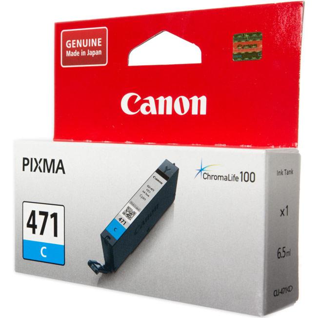 Картридж струйный Canon CLI-471C 0401C001 голубой для Canon Pixma MG5740/MG6840/MG7740