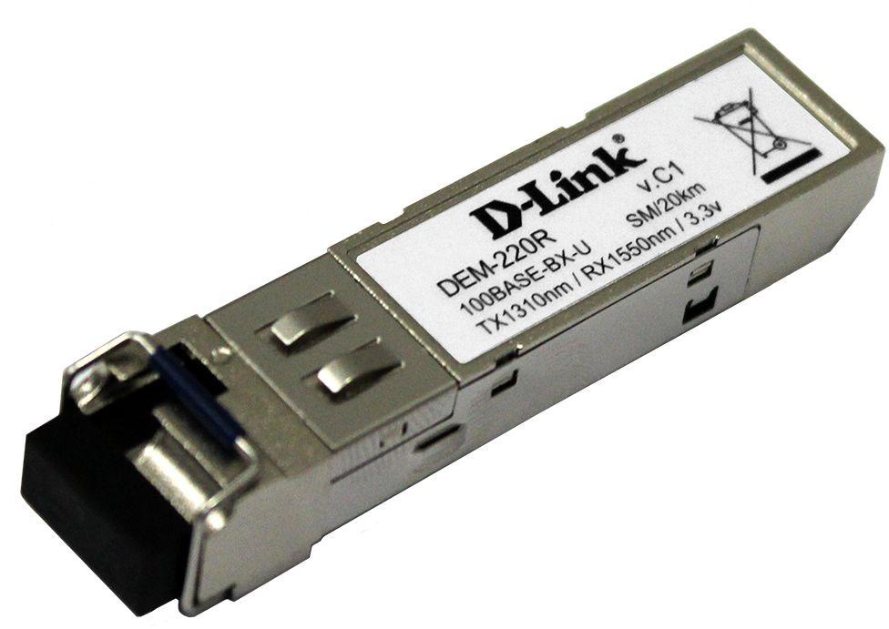 Трансивер D-Link 220R/20KM/A1A 100Base-BX-U Single-Mode 20KM SFP TX-1310/RX-1550nm
