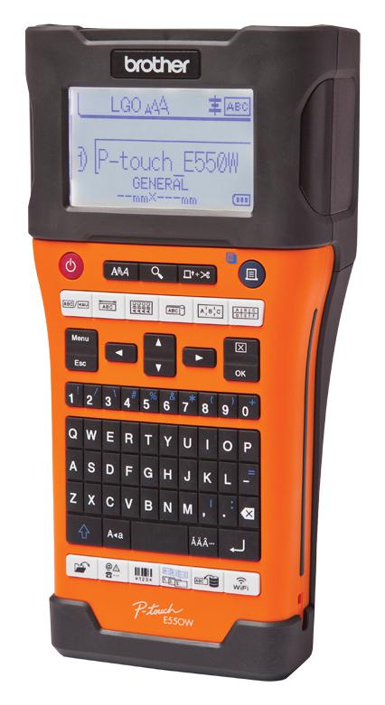 Термопринтер Brother P-touch PT-E550WVP (для печ.накл.) переносной оранжевый/черный