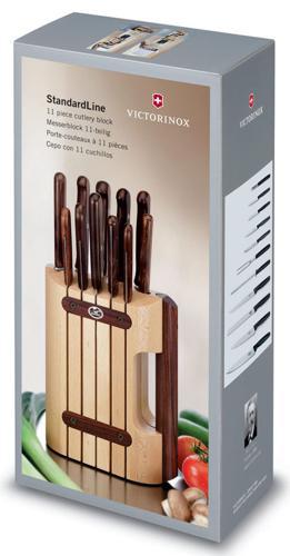 Набор ножей кухон. Victorinox Wood (5.1150.11) компл.:11предм. с подставкой дерево подар.коробка