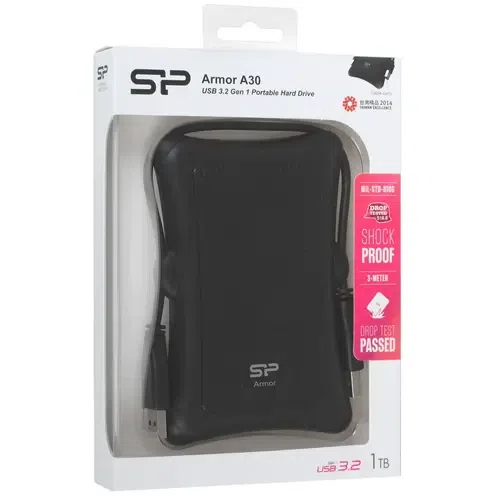Жесткий диск Silicon Power USB3.0 1TB SP010TBPHDA30S3A Armor A30 2.5" черный