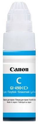 Картридж струйный Canon GI-490C 0664C001 голубой (70мл) для Canon Pixma G1400/2400/3400