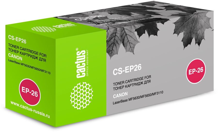 Картридж лазерный Cactus CS-EP26 EP-27 черный (2500стр.) для Canon LB MF5630/MF5650/MF3110