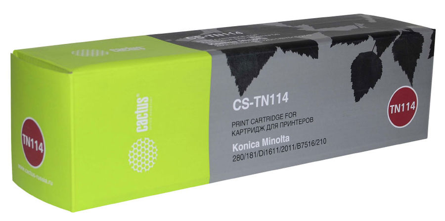 Картридж лазерный Cactus CS-TN114 черный (11000стр.) для Konica Minolta 162/7115F/7118/7118F/7216/7220/Bizhub 163/Bizhub 210/Bizhub 211