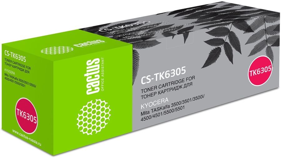 Картридж лазерный Cactus CS-TK6305 TK-6305 черный (35000стр.) для Kyocera Mita TASKalfa 3500/3501/4500/4501/5500/5501/3500i/3501i/4500i/4501i/5500i/5501i