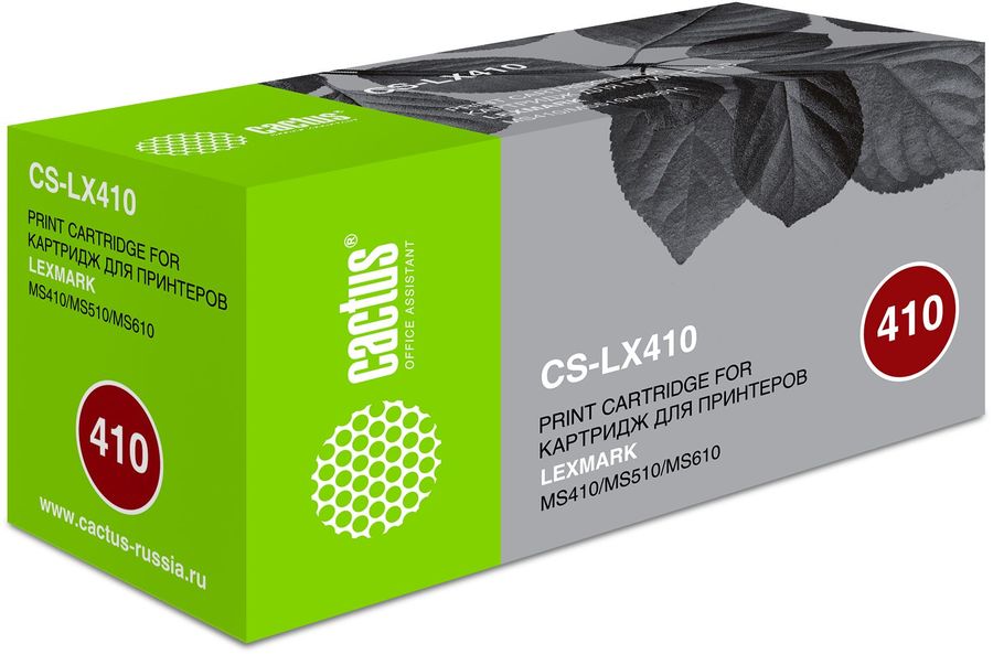 Картридж лазерный Cactus CS-LX410 50F0XA0/50F5X00/50F5X0E черный (10000стр.) для Lexmark MS410/MS415/MS410d/MS415dn/MS410dn
