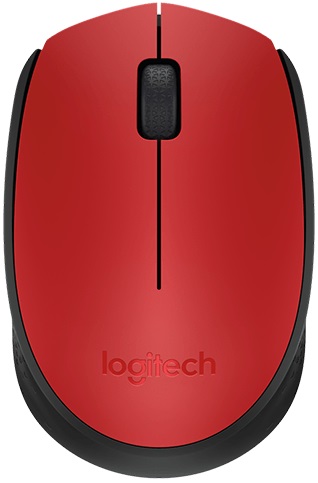 Мышь Logitech M171 красный/черный оптическая (1000dpi) беспроводная USB для ноутбука (2but)