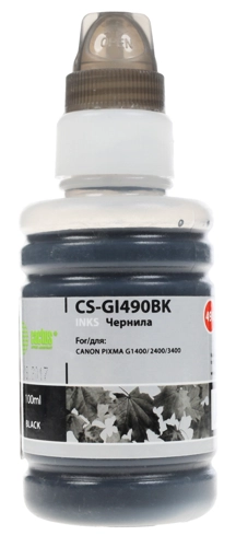 Чернила Cactus CS-GI490BK GI-490 черный пигментный 100мл для Canon Pixma G1400/G2400/G3400