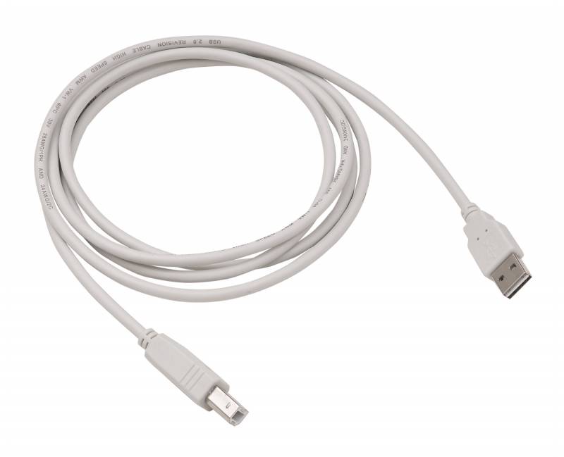 Кабель Buro Reversible USB A(m) USB B(m) 1.8м серый плоский