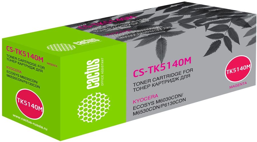 Картридж лазерный Cactus CS-TK5140M пурпурный (5000стр.) для Kyocera Ecosys M6030cdn/M6530cdn/P6130cdn