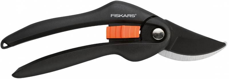 Секатор плоскостной Fiskars SingleStep P26 черный/оранжевый (1000567)