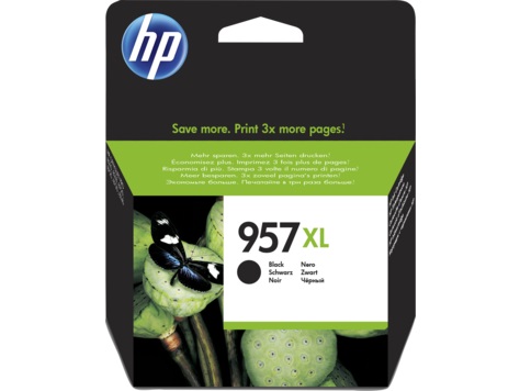 Картридж струйный HP 957XL L0R40AE черный (3000стр.) для HP OJP 8720/8730/8210/8725
