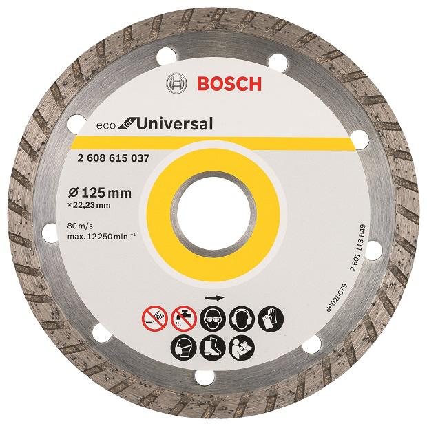 Диск алмазный Bosch ECO Univ.Turbo (2608615037) d=125мм d(посад.)=22.23мм (угловые шлифмашины)